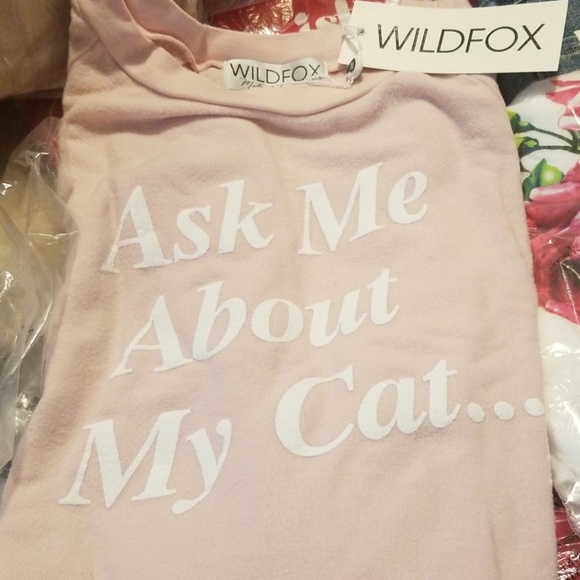 Wildfox Sweaters - NWT Wildfox Jr Cat Sweater L
